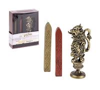 Set ceralacca Harry Potter, 3 Pezzi, Stecche di Cera, Timbro e Sigillo, Idea Regalo (Grifondoro)