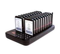Set cercapersone clienti wireless, cicalini di chiamata per ristoranti impermeabili all'olio con tripla modalità di avviso, kit segnale acustico di ricezione a lunga distanza per la gestione del