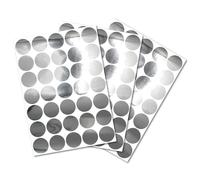 Set Cerchi Cromo Argento Adesivi Murali Adesivi DIN A4 Pellicola Bambini Sogg...