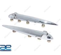 Set cerniere cofano di qualità OEM cromate 9" per auto d'epoca