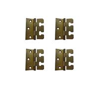 SET CERNIERE IN OTTONE ALI MEZZA ZANCA CON ASOLA - DIMENSIONI 50x40MM CP23 (4, ORO)