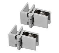 Set cerniere morsetto hardware armadio per bagno doccia vetro porte argento 2 pz