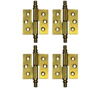 Set Cerniere Per Mobili Antichi Finitura Ottone | Modello DX | 40x40MM | CP46 (4 Cerniere)