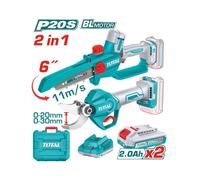 Set Cesoia + potatore a batteria BRUSHLESS 20V TOTAL art. TOSLI250795E