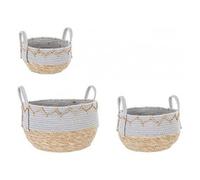 Set ceste 3 pz 2 manici CELESTIAL Bianco e Naturale 0411286