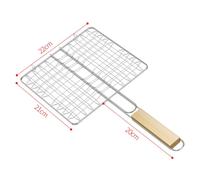 Set Cestello Barbecue da Esterno 2pz con Manico Lungo per Cottura Varietà Alime