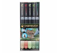 Set Chameleon Pen Nature Tones - Confezione 5 Pennarelli professionali ad alcool