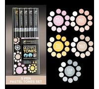 Set Chameleon Pen Pastel Tones - Confezione 5 Pennarelli professionali ad alcool