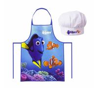 Set Chef Dory 2 Pezzi Grembiule Cappello Da Cucina Per Bambini Da 3 A 8 Anni