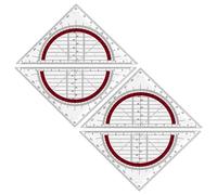 Set Chiaro Set Quadrato Con Sporgenze 180 Gradi Che Misurano I Protrattori Per La Redazione Degli Studenti Disegnare Matema