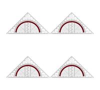 Set Chiaro Set Quadrato Con Sporgenze 180 Gradi Che Misurano I Protrattori Per La Redazione Degli Studenti Disegnando Sporco Strumenti Misurazione Matematica Con Scale Misurazione