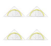 Set Chiaro Set Quadrato Con Sporgenze 180 Gradi Che Misurano I Protrattori Per La Redazione Degli Studenti Disegnando Sporco Strumenti Misurazione Matematica Con Scale Misurazione