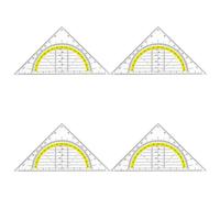 Set Chiaro Set Quadrato Con Sporgenze 180 Gradi Che Misurano I Protrattori Per La Redazione Degli Studenti Disegnare Matema
