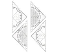 Set Chiaro Set Quadrato Con Sporgenze 180 Gradi Che Misurano I Protrattori Per Lo Strumento Redazione Misurazione Matematica Da Degli Studenti.