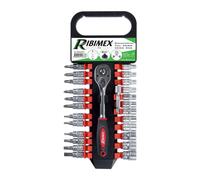 SET CHIAVE A CRICCHETTO 1/4 CON BUSSOLE CROMO VANADIO 26PZ 160 mm Prolunga 50 mm