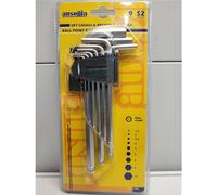 SET CHIAVI A BRUGOLA A SFERA AUSONIA DA 1,5 A 10 ACCIAIO CROMO VANADIO