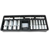 Set Chiavi a Bussola 1/2' 14 Pezzi in Acciaio Cr-V, Misure 10-32mm