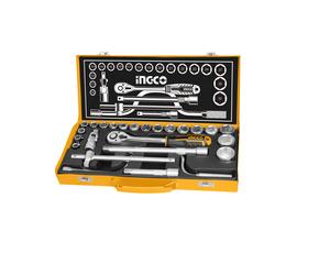 Set chiavi a Bussola 1/2 - da 10 a 32mm - 24pz - Cassetta Metallo - INGCO HKTS02