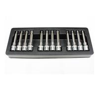 Set Chiavi a Bussola 12 Pezzi in Acciaio S2 con Inserti Esagonali, Torx e
