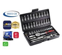 SET CHIAVI A BUSSOLA CON CRICCHETTO 46 PZ PEZZI CACCIAVITE ESAGONALE CHIAVE