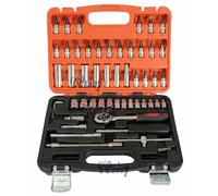 SET CHIAVI A BUSSOLA CON CRICCHETTO 53 PEZZI CHROME VANADIUM IN VALIGETTA