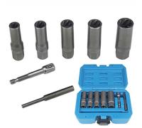 Set chiavi a bussola denti taglio spirale 3/8 unità 5 pezzi rimozione dadi/bull