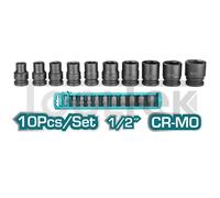 SET CHIAVI A BUSSOLA IMPATTO ATTACCO 1/2" 40mm 10-24mm ESAGONALI TOTAL