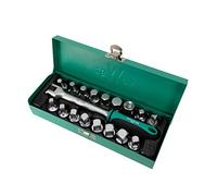 Set chiavi a bussola per viti scarico olio da 17 pezzi | WIESEMANN 80232 | attacco da 3/8″ incluso