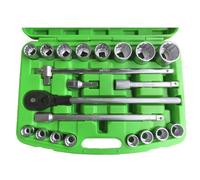 SET CHIAVI A BUSSOLA POLIGONALI 3/4" COMPLETO CRICCHETTO 21pz MIS.19-50mm BSC