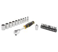 Stanley Set chiavi a bussola FMMT82679-0 1/4" 22 pezzi Nero
