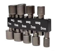 Set Chiavi a Cricchetto 14pz Metriche e per sae Durature Set(9pcs) | 14 bussole miste, gambo esagonale 6,3mm, alta durezza, per trapani pneumatici, officina