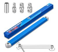 Set Chiavi a Cricchetto, Chiave Inglese a Cricchetto, Estensore per Cricchetto, con Attacco Quadro da 1/2", 1/4" e 3/8", Chiave a Cricchetto con Prolunga per Piccoli Spazi