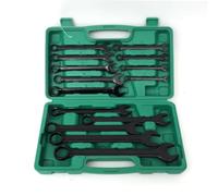 Set Chiavi a Cricchetto Completo 14PCS Multifunzionale Metrico/Imperiale Set Chiavi Combinate Strumento Riparazione Auto Set Chiavi Kit Attrezzi Per La Casa Con Utensili A Mano(Black)
