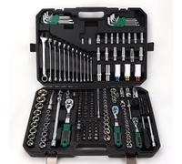 Set Chiavi a Cricchetto Completo 222 Pezzi Di Riparazione Auto E Casalinghi Cassetta Degli Attrezzi Completa 72 Denti Set Di Chiavi A Cricchetto A Presa Multifunzionali Utensili Manuali(Green)