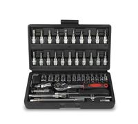 Set Chiavi a Cricchetto Completo 46 Pz Kit Strumenti Riparazione Auto Set Prese Da 1/4 Pollici Strumento Riparazione Chiave Dinamometrica A Cricchetto Per Combo Automatica Strumento Meccanico