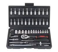 Set Chiavi a Cricchetto Completo Kit Strumenti Riparazione Da 46 Pezzi Set Prese Da 1/4 Pollici Strumento Riparazione Auto Chiave Dinamometrica A Cricchetto Per Combo Set Riparazione Automatica