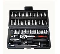 Set Chiavi a Cricchetto Completo Set Chiavi A Bussola Da 46 Pezzi Strumento Riparazione Moto Combinazione Cacciaviti A Cricchetto Cassetta Degli Attrezzi Meccanica Fai Da Te Per La Casa