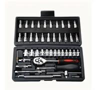 Set Chiavi a Cricchetto Completo Set Chiavi A Bussola Da 46 Pezzi Strumento Riparazione Per Moto Combinazione Cacciaviti A Cricchetto Cassetta Degli Attrezzi Meccanica Fai Da Te Per La Casa