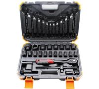 Set Chiavi a Cricchetto Completo Set Da 37 Pezzi Chiave A Bussola Set Combinato Strumenti Riparazione Automobilistica Kit Chiavi A Bussola Alimentate Ad Aria Manutenzione Automobilistica