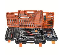 Set Chiavi a Cricchetto Completo Set Di Attrezzi Per Riparazione Auto Da 53 Pezzi Con Prese E Custodia Per Motociclette Da Per Turismo E Manutenzione Del Veicolo