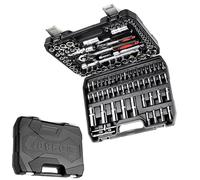 Set Chiavi a Cricchetto Completo Set Di Chiavi A Bussola Da 108 Pezzi Set Di Chiavi A Cricchetto Scatola A Cricchetto Reversibile Da 1/2"1/4" Cassetta Degli Attrezzi Per Auto Moto Bicicletta Casa