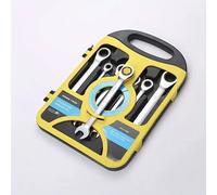 SET CHIAVI A CRICCHETTO CON TESTA SNODATA MM 8/19 RATCHET IN VALIGETTA KIT 7 PZ