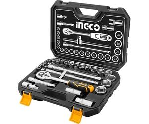Set Chiavi a Cricchetto da 1/2" INGCO Kit 25 Pz Acciaio CR-V 50BV30 in Valigetta