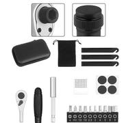 Set chiavi a cricchetto per riparazione bici strumento ciclismo compatto e porta