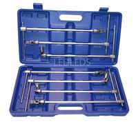 SET CHIAVI A T DOPPIO SNODO 7 PZ PEZZI LUNGHE 8 10 12 13 14 17 19 MM SNODATE