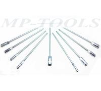 SET CHIAVI A T INTERCAMBIABILI CON BUSSOLE FISSE 10pz KIT CHIAVE LUNGHE PRO