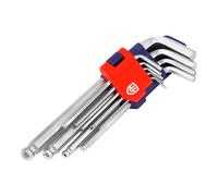 Set Chiavi Allen Workpro 1,5, 2, 2,5, 3, 4, 5, 6, 8, 10 mm Sfera 9 Pezzi [9 U