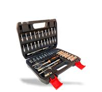 SET CHIAVI BUSSOLA CON CRICCHETTO 53PZ ATTACCO 1/4 REVERSIBILE CHROME VANADIUM