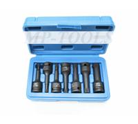 SET CHIAVI BUSSOLA IMPATTO 3/8 XZN 80MM M5 - M12 AVVITATORE CASSETTA 7 PZ