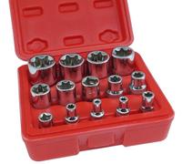 SET CHIAVI BUSSOLE TORX ATTACCO 1/4" 3/8" 1/2" 14 PZ BUSSOLE DA 4 A 24 MM